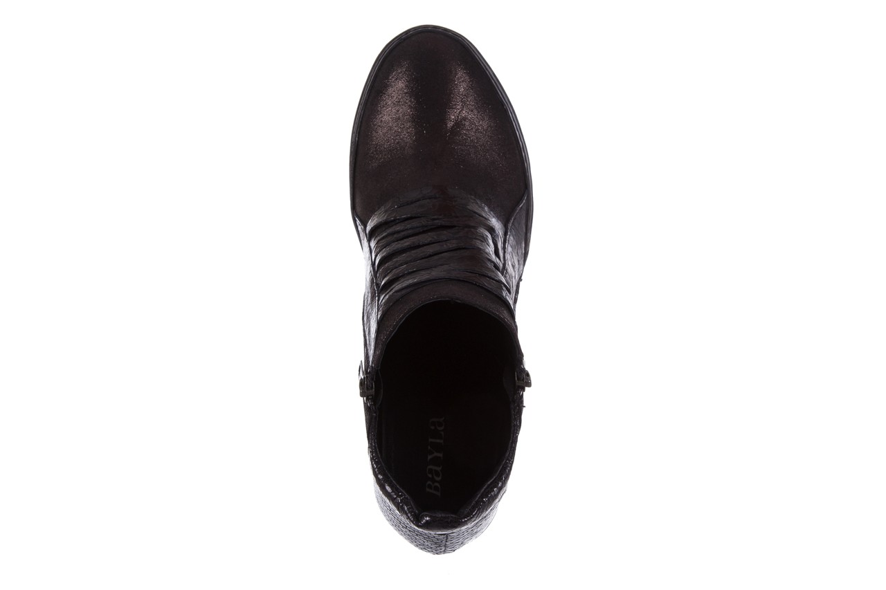Sneakersy bayla-131 4006 black, czarny, skóra naturalna  - mid season sale -30% 11