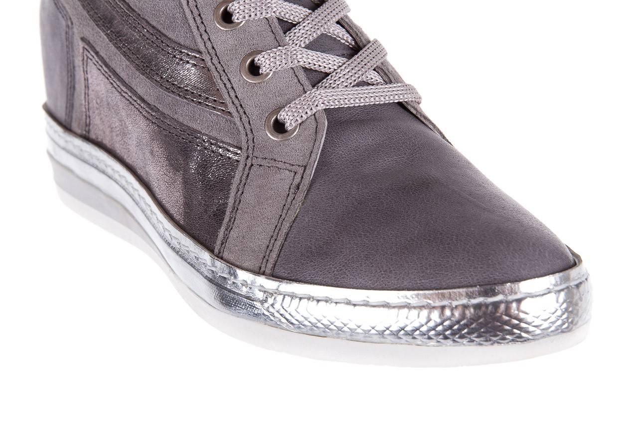 Sneakersy bayla-131 7103 grigio, szary, skóra naturalna  - sneakersy - buty damskie - kobieta 12