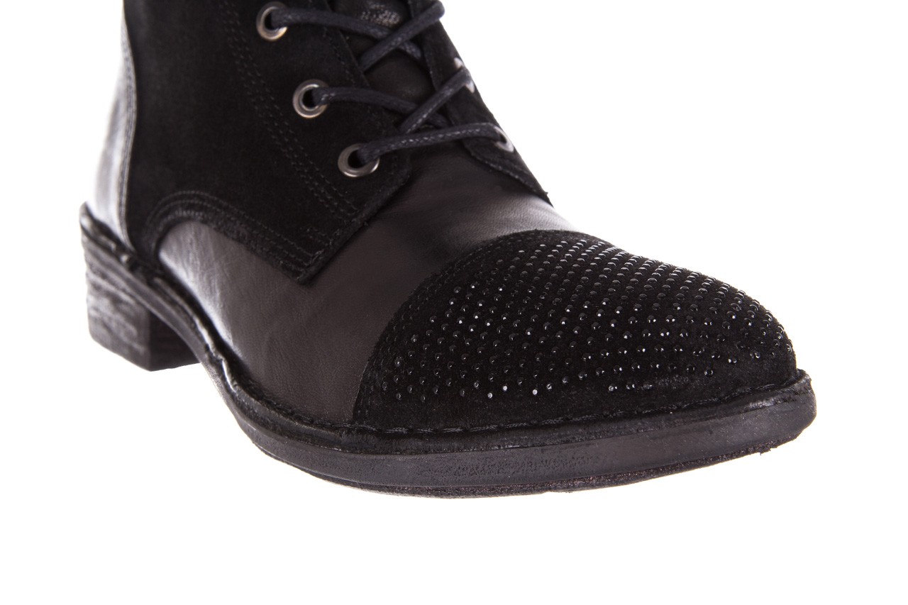 Trzewiki bayla-131 7208 nero, czarny, skóra naturalna  - worker boots - trendy - kobieta 13