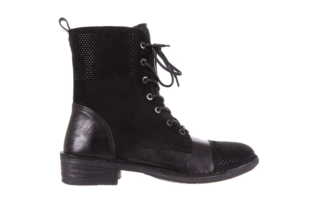 Trzewiki bayla-131 7208 nero, czarny, skóra naturalna  - worker boots - trendy - kobieta 8