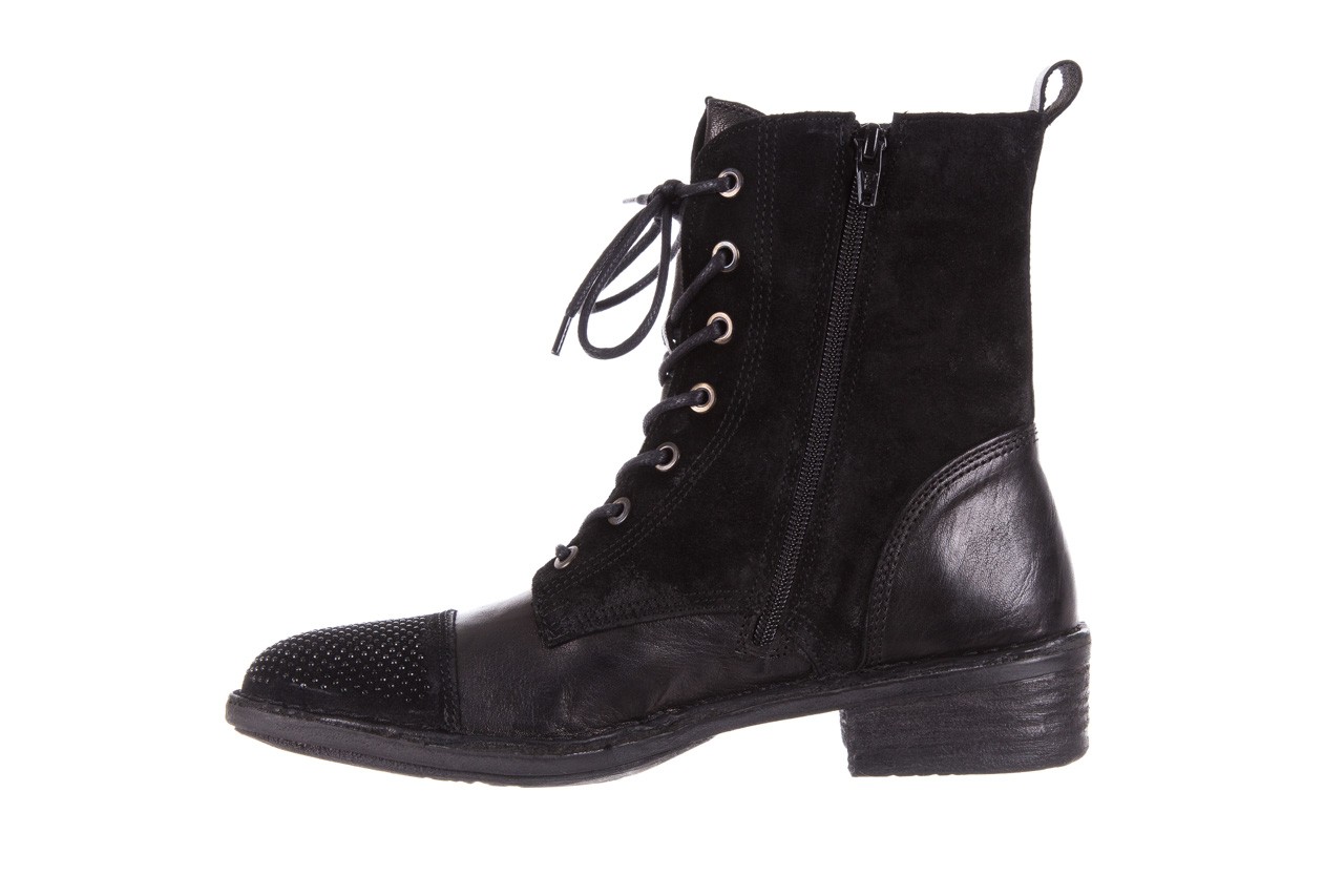 Trzewiki bayla-131 7208 nero, czarny, skóra naturalna  - worker boots - trendy - kobieta 10