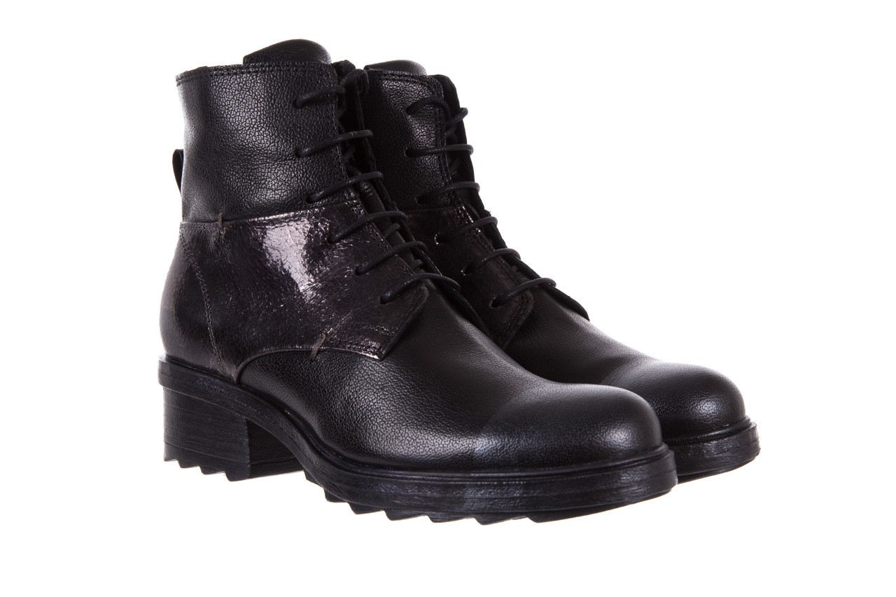 Trzewiki bayla-131 8305 a nero, czarny, skóra naturalna  - worker boots - trendy - kobieta 8