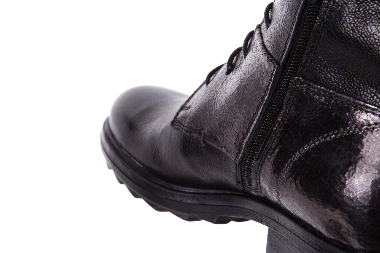 Trzewiki bayla-131 8305 a nero, czarny, skóra naturalna  - worker boots - trendy - kobieta 12