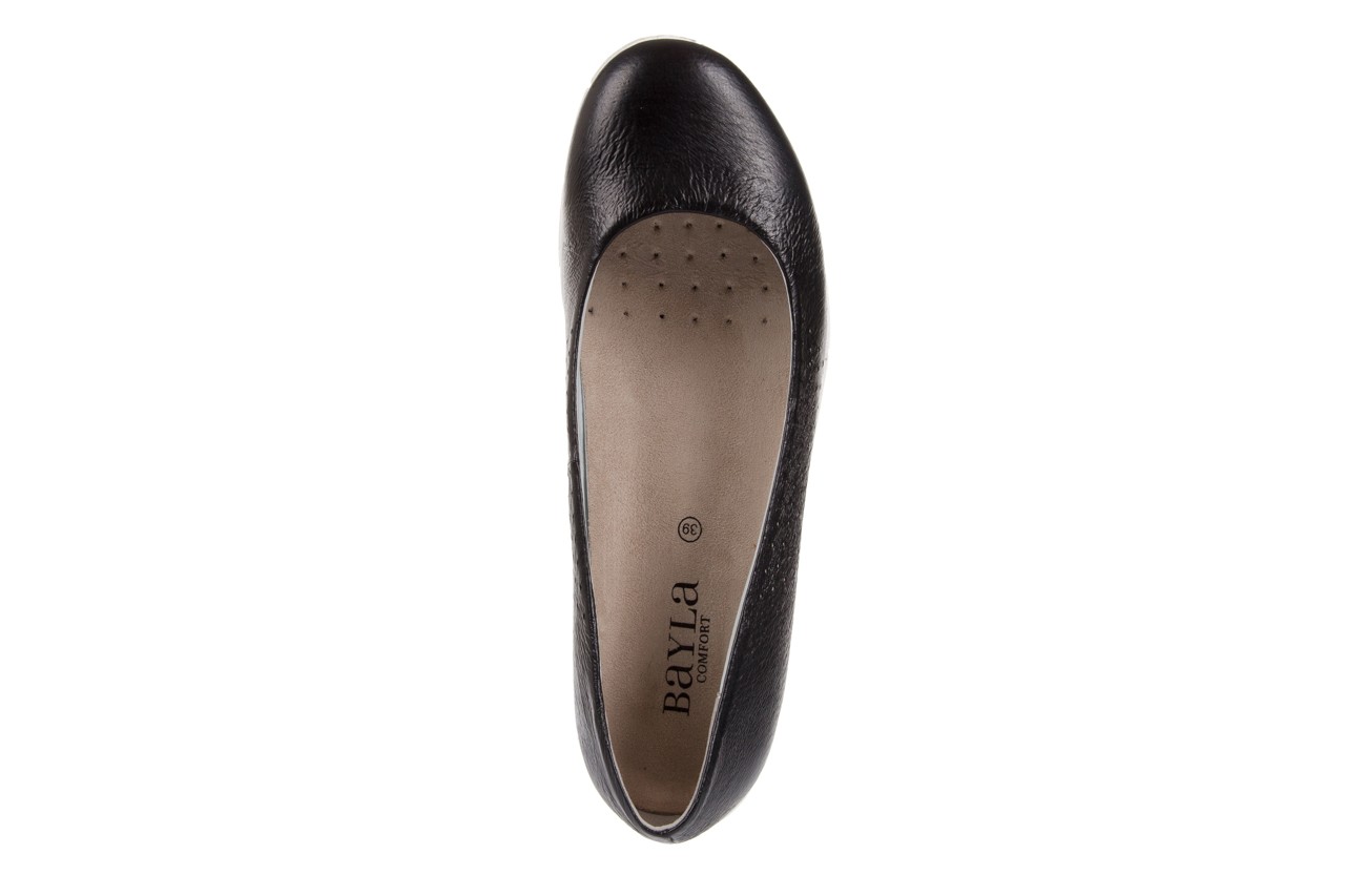 Baleriny bayla-132 v159-7e black, czarny, skóra naturalna  - obuwie sportowe - buty damskie - kobieta 10