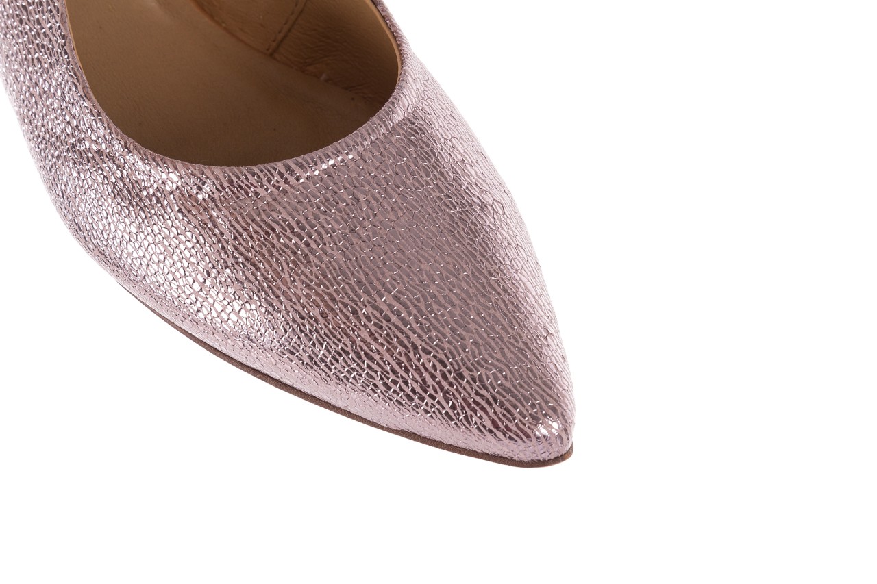 Baleriny bayla-156 1794 różowe złoto, skóra naturalna  - płaskie - sandały - buty damskie - kobieta 12
