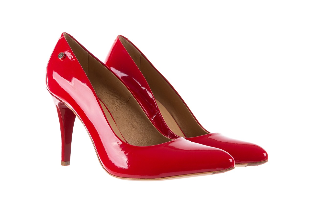 Czółenka bayla-156 2534 czerwony, skóra naturalna lakierowana  - na szpilce - czółenka - buty damskie - kobieta 7