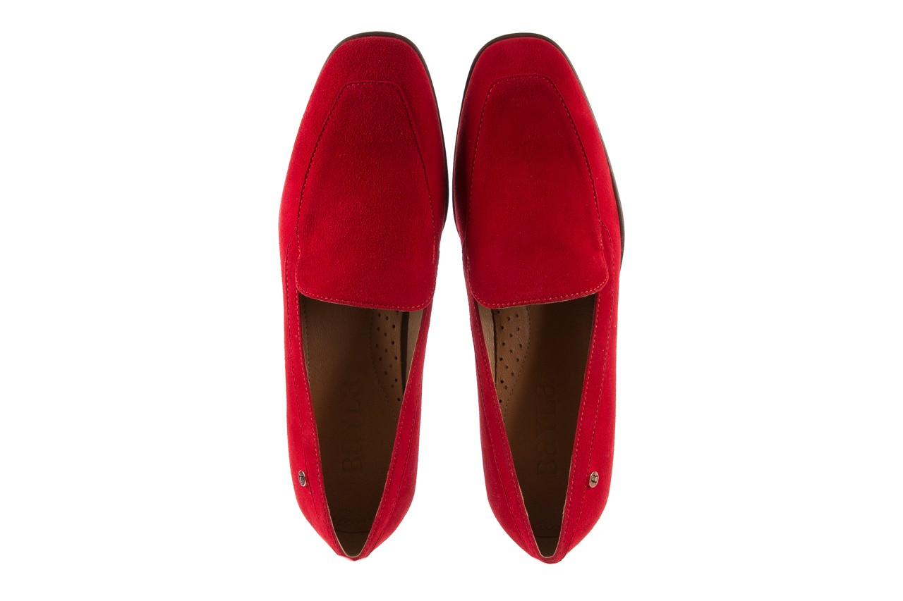 Półbuty bayla-156 3320 czerwony welur, skóra naturalna  - wsuwane - półbuty - buty damskie - kobieta 15