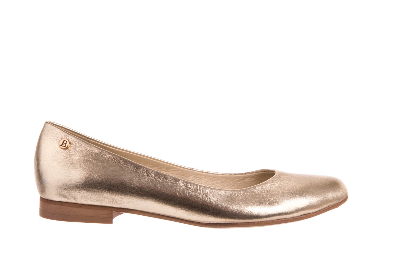 Baleriny bayla-160 100a złoty, skóra naturalna  - ślubne - baleriny - buty damskie - kobieta 5