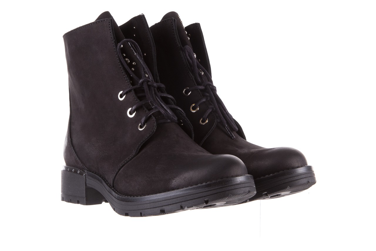 Trzewiki bayla-170 2116 czarne trzewiki, skóra naturalna  - worker boots - trendy - kobieta 9