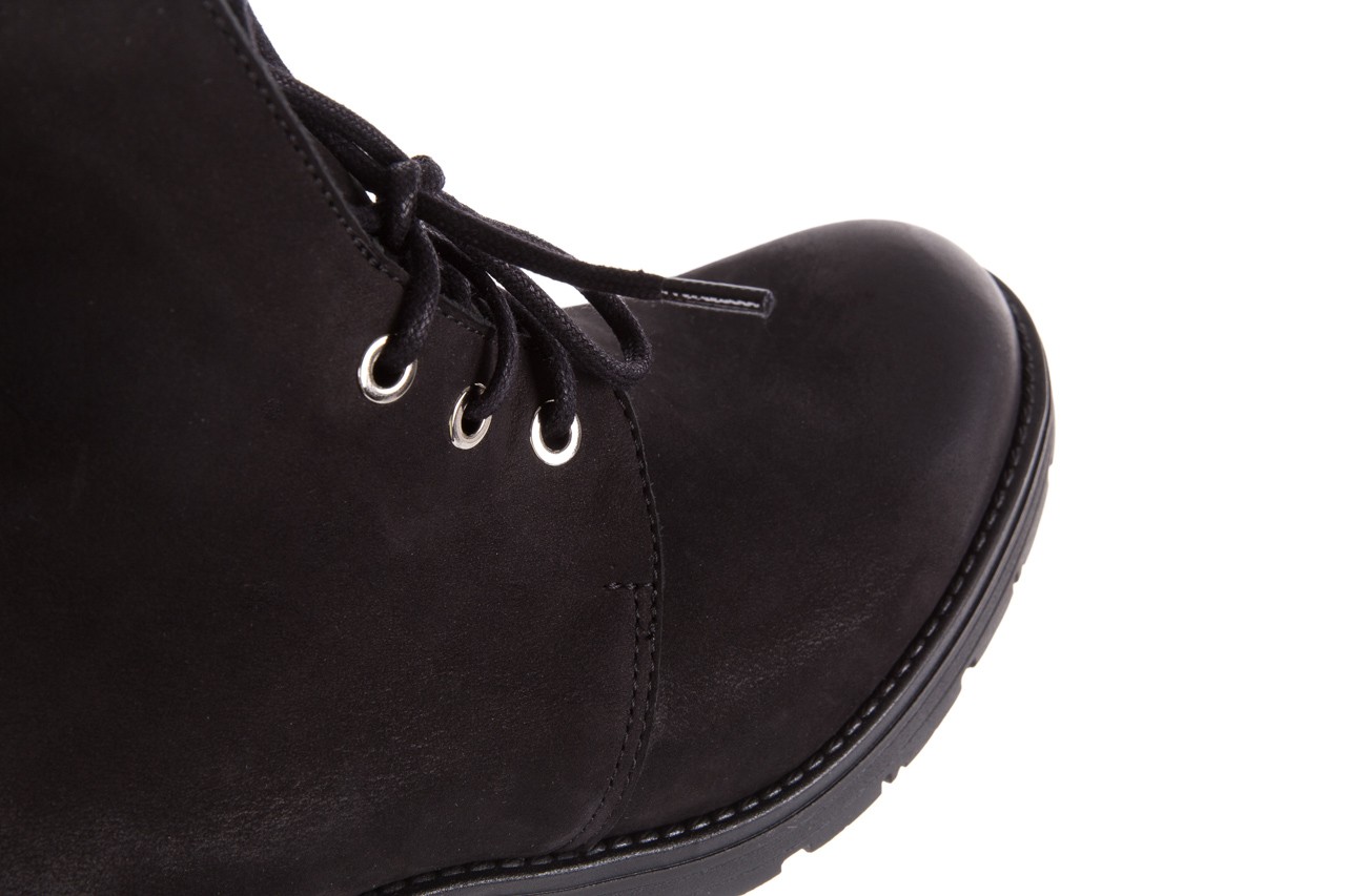 Trzewiki bayla-170 2116 czarne trzewiki, skóra naturalna  - worker boots - trendy - kobieta 14