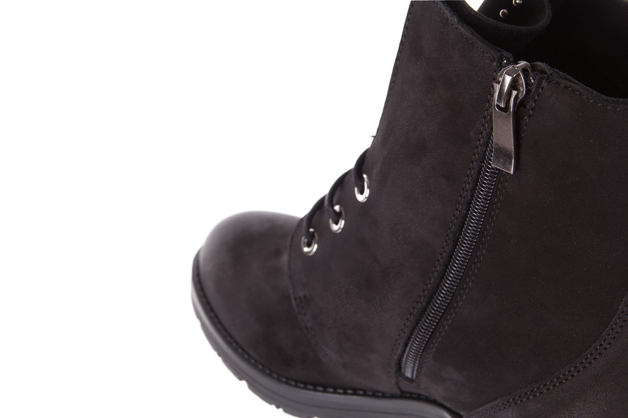 Trzewiki bayla-170 2116 czarne trzewiki, skóra naturalna  - worker boots - trendy - kobieta 13