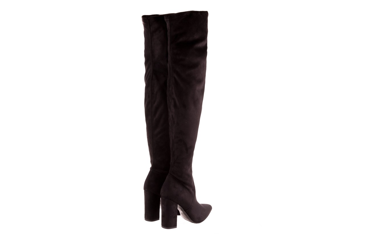 Kozaki bayla-056 9094-730 czarne muszkieterki, materiał - buty zimowe - trendy - kobieta 9