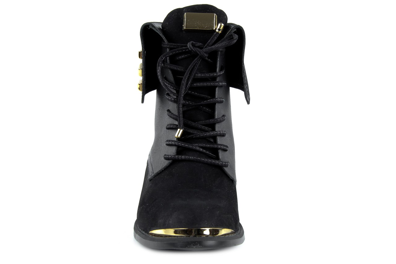 Botki bayla-car 110525 black black, czarny, skóra naturalna - worker boots - trendy - kobieta 10
