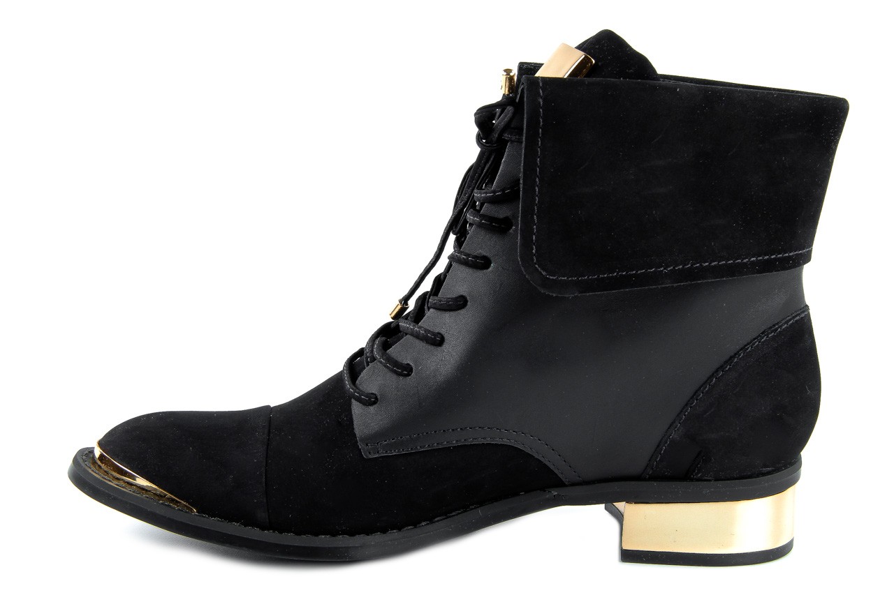 Botki bayla-car 110525 black black, czarny, skóra naturalna - worker boots - trendy - kobieta 11