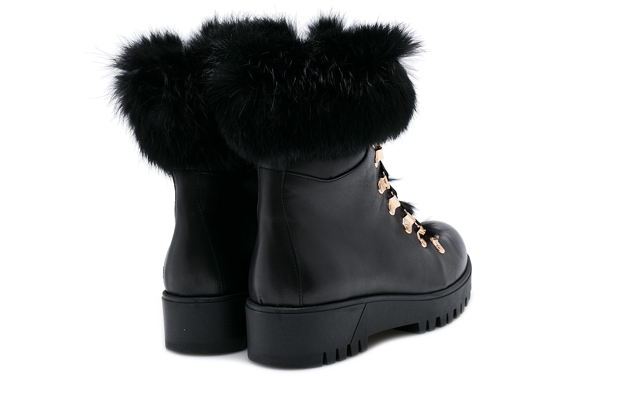 Bayla-170 1809-1 czarny licowa - worker boots - trendy - kobieta 10
