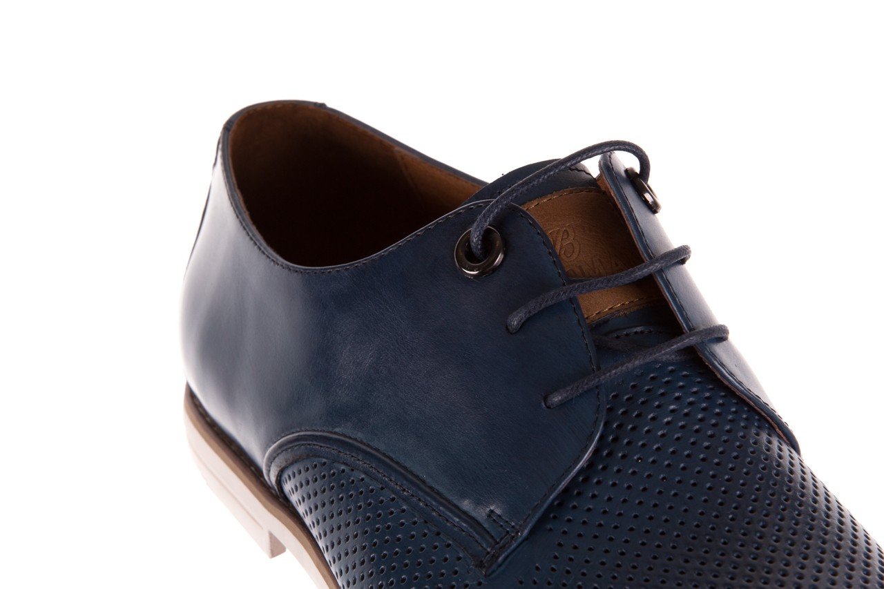 Półbuty brooman d01-814-10 blue, granat, skóra naturalna - wizytowe - półbuty - buty męskie - mężczyzna 11