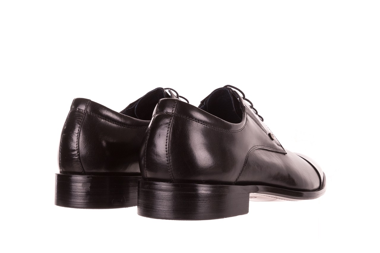 Półbuty brooman h8089170 black, czarny, skora naturalna  - buty męskie - mężczyzna 9