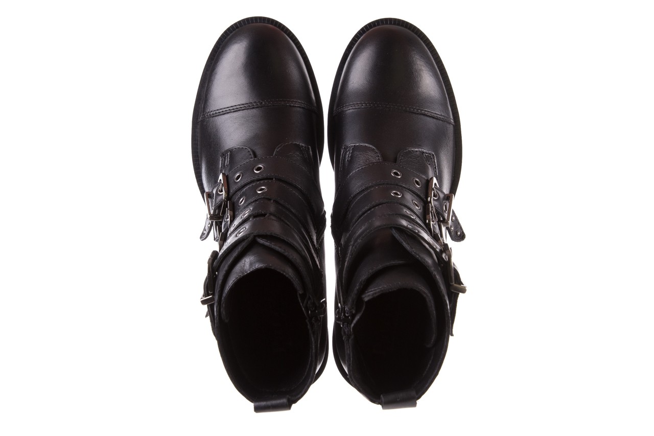 Trzewiki czarne trzewiki 27104, skóra naturalna  - worker boots - trendy - kobieta 12