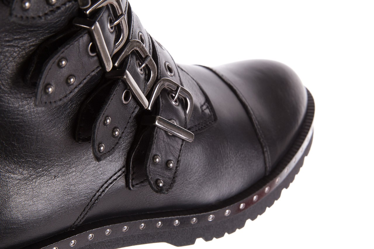 Trzewiki czarne trzewiki 27104, skóra naturalna  - worker boots - trendy - kobieta 13