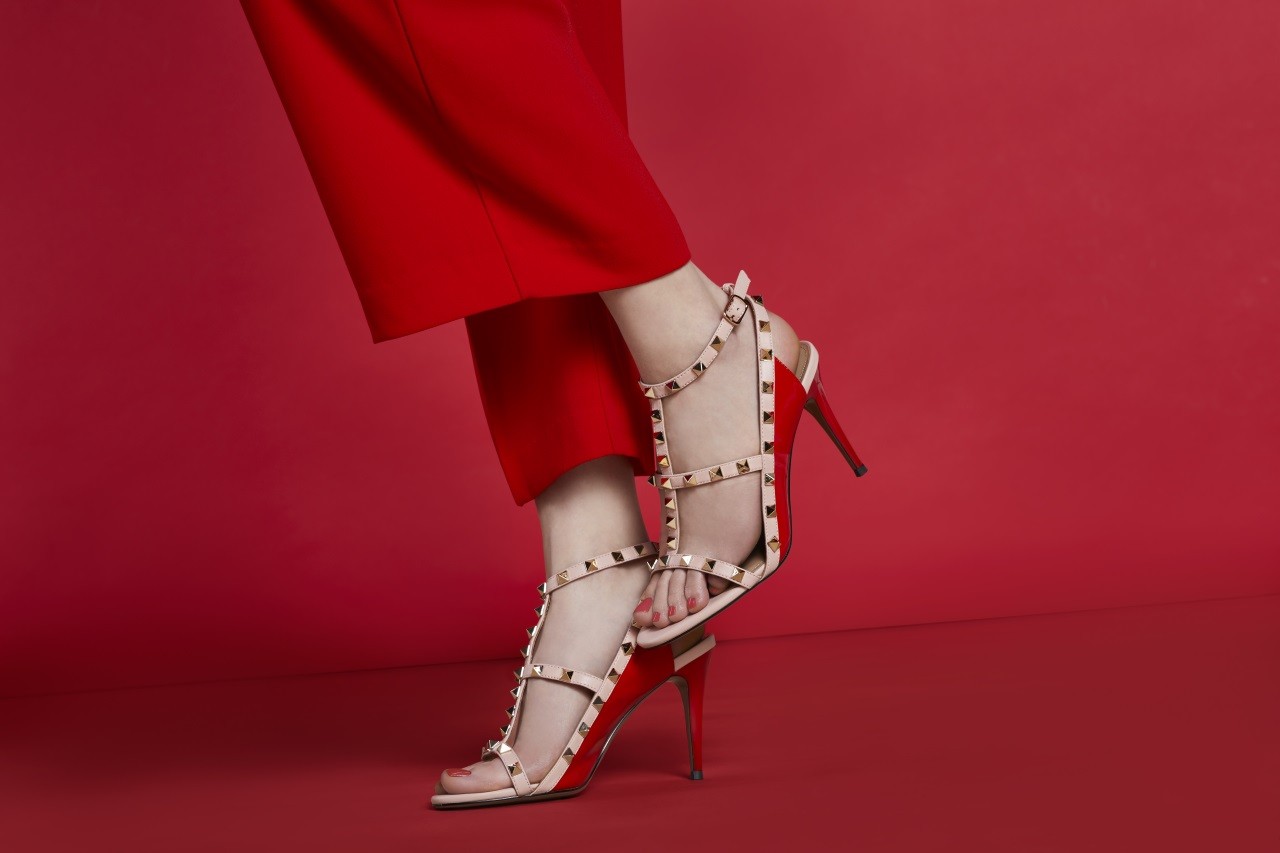 Sandały sca'viola f-55 red, róż/czerwony, skóra naturalna  - na szpilce - sandały - buty damskie - kobieta 10