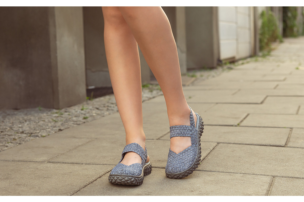 Sandały rock over sandal jeans smoke 032859, niebieski, materiał - gumowe - sandały - buty damskie - kobieta 17