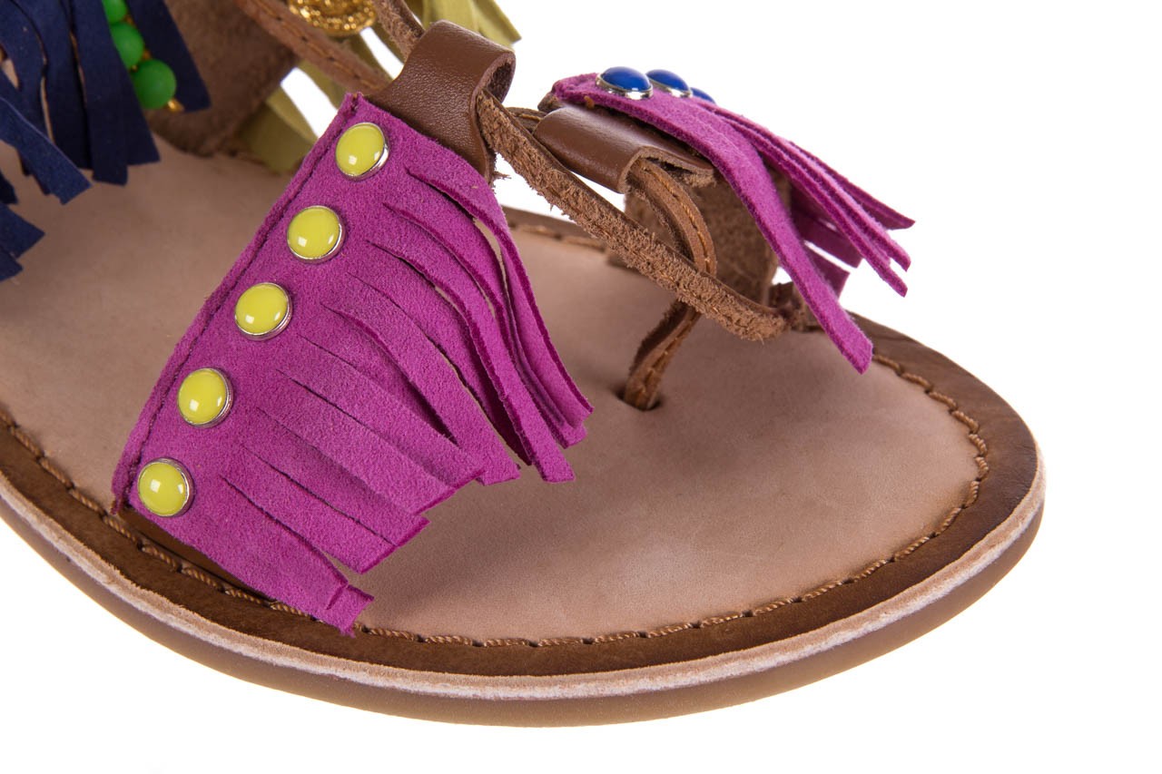 Sandały gioseppo navajos fuchsia, wielokolorowy, skóra naturalna  - rzymianki / gladiatorki - sandały - buty damskie - kobieta 12