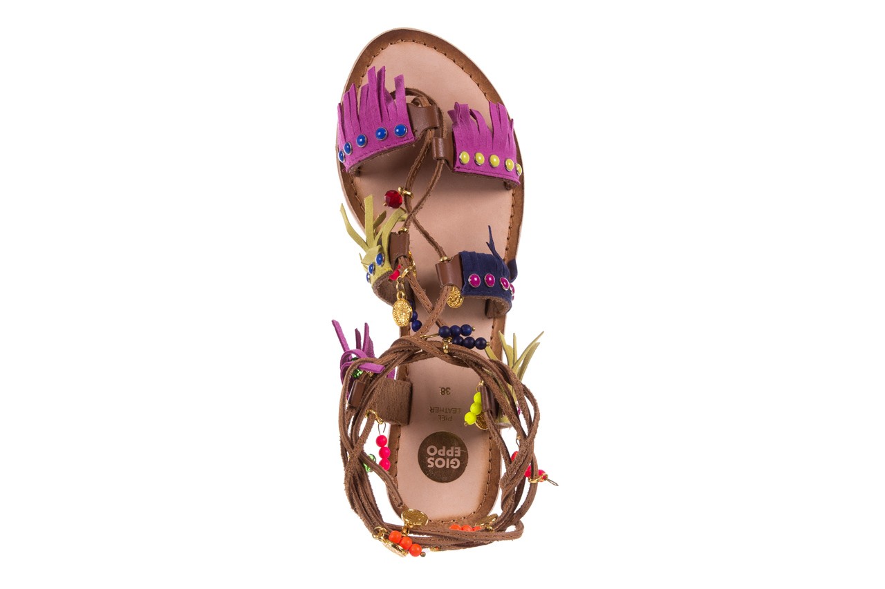 Sandały gioseppo navajos fuchsia, wielokolorowy, skóra naturalna  - skórzane - sandały - buty damskie - kobieta 11