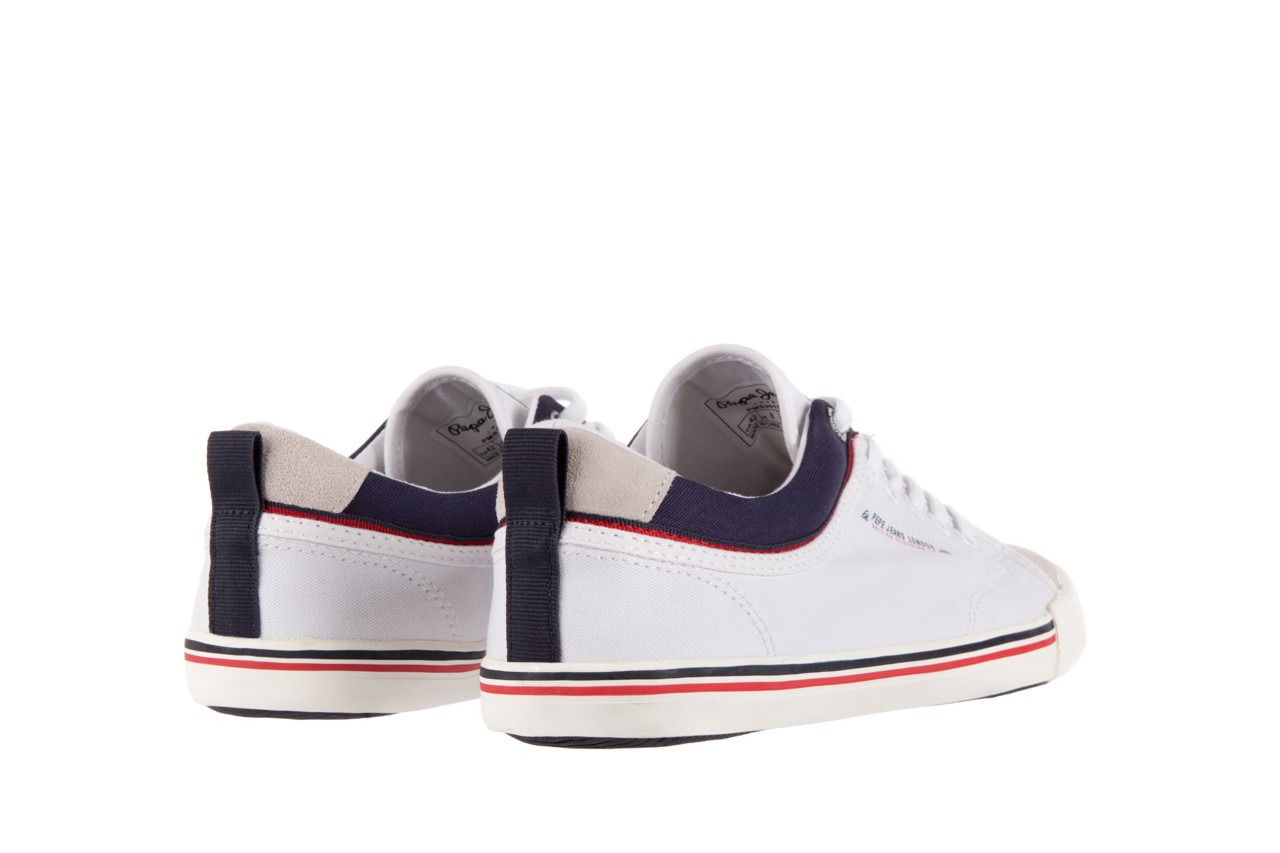 Pepe jeans pms30198 britt piping 800 white - niskie - trampki - buty męskie - mężczyzna 10