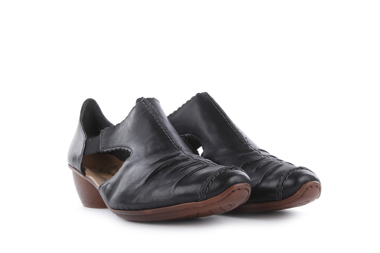 Rieker 43713-00 black - na obcasie - półbuty - buty damskie - kobieta 7