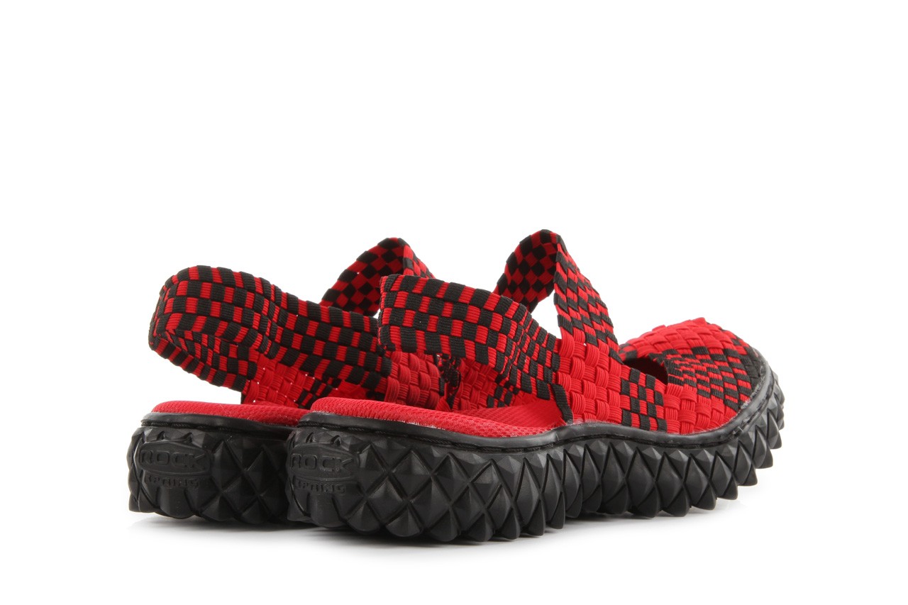 Sandały rock over sandal red-black, czarny/ czerwony, materiał - rock - nasze marki 10