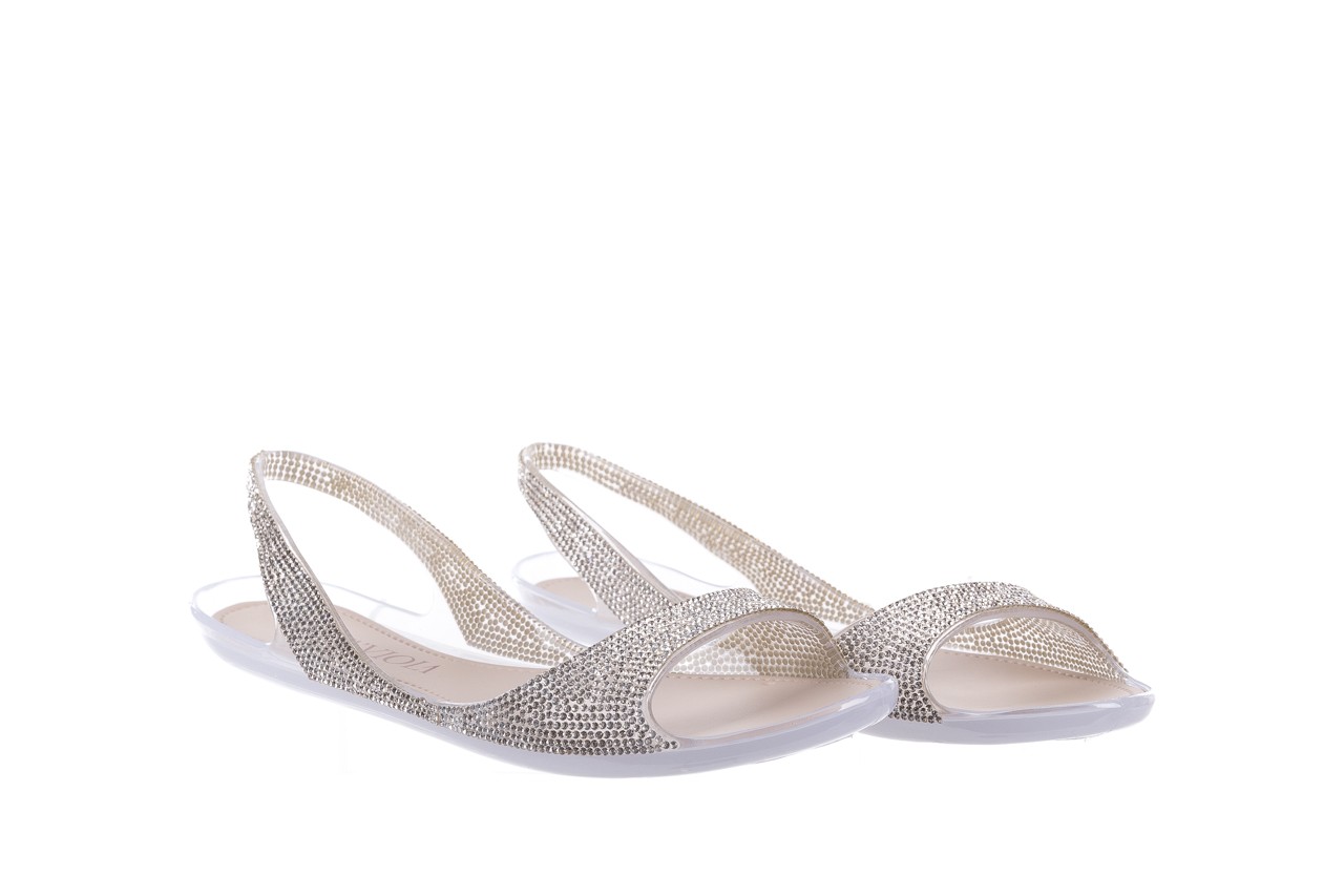 Sandały sca'viola b-62 silver, srebrny, silikon - płaskie - sandały - buty damskie - kobieta 8