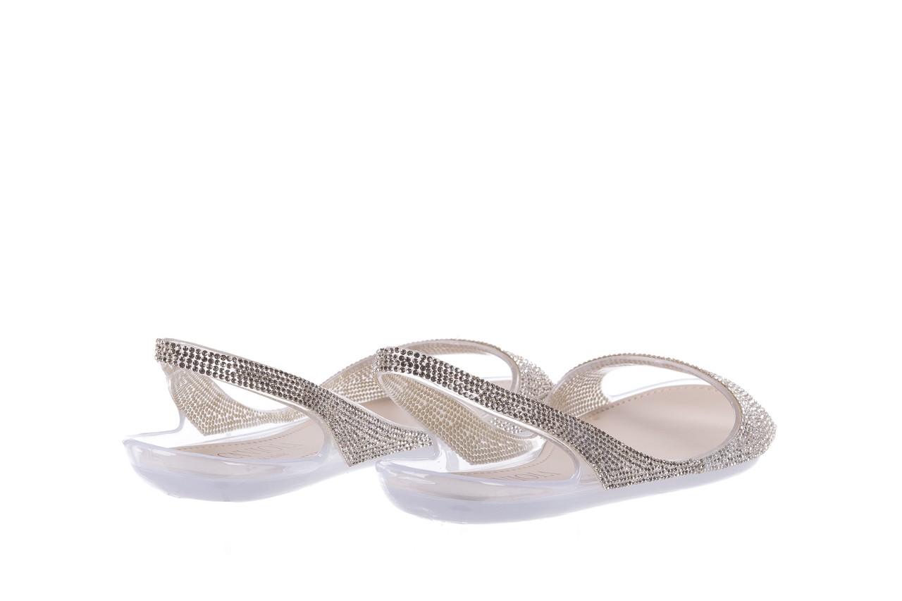 Sandały sca'viola b-62 silver, srebrny, silikon - płaskie - sandały - buty damskie - kobieta 11