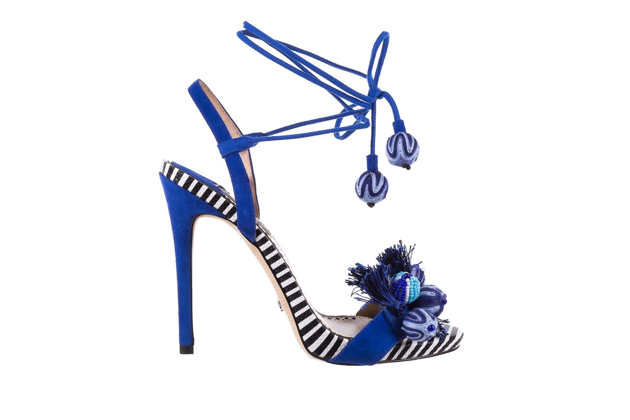 Sca'viola p-08 blue - skórzane - sandały - buty damskie - kobieta 7