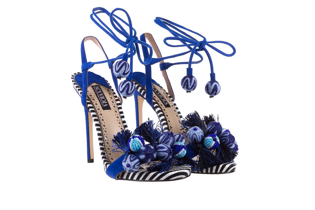 Sca'viola p-08 blue - na szpilce - sandały - buty damskie - kobieta 8
