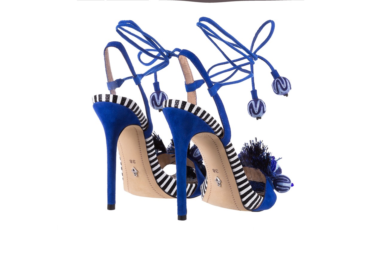 Sca'viola p-08 blue - skórzane - sandały - buty damskie - kobieta 11