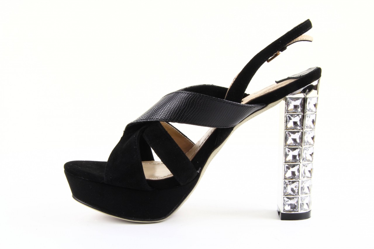 Sandały sca'viola ps509-1-1n black, czarny, skóra naturalna  - na platformie - sandały - buty damskie - kobieta 10