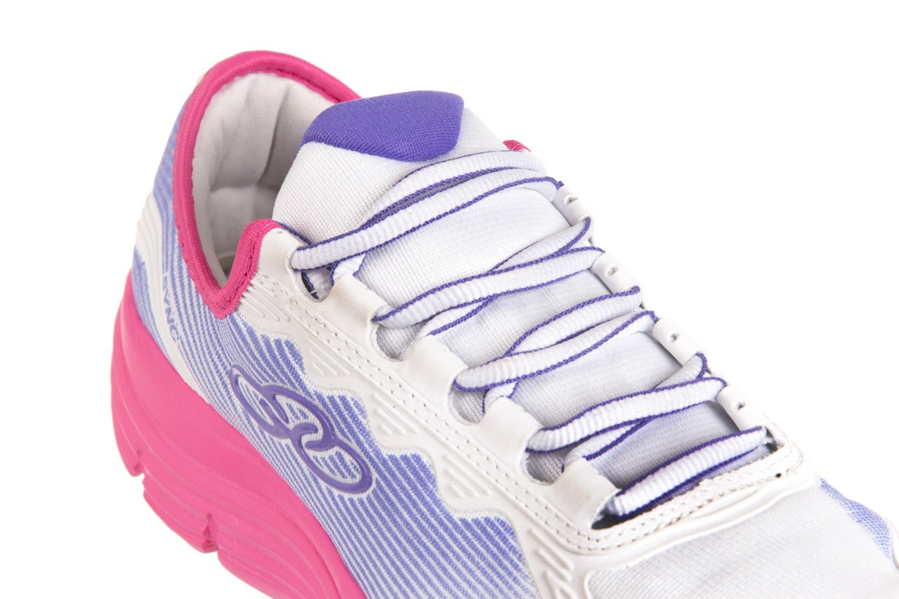 Trampki olympikus sync 166 white pink, biały/ róż, materiał  - obuwie sportowe - dla niej  - sale 11