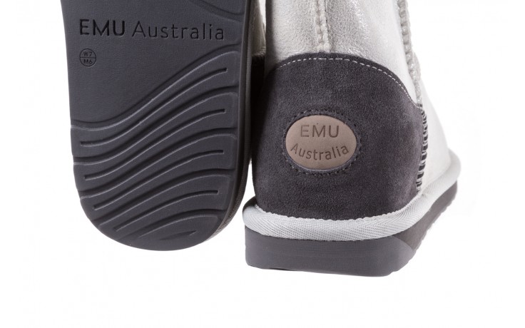 Śniegowce emu stinger metallic mini silver, srebrny, skóra naturalna 5