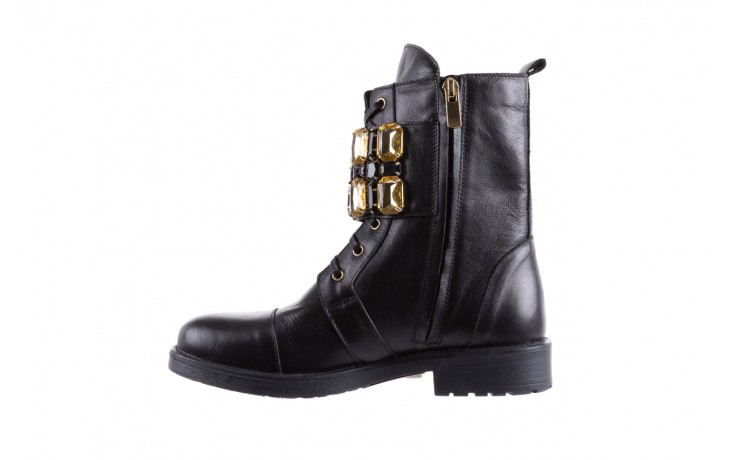 Trzewiki bayla-164 top 16a black 164004, czarny, skóra naturalna  - worker boots - trendy - kobieta 2