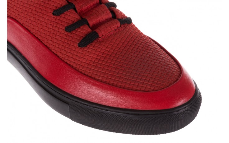 Sneakersy john doubare m7961-3 red, czerwony, skóra naturalna - nowości 5