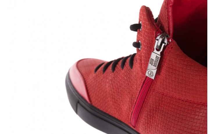 Sneakersy john doubare m7961-3 red, czerwony, skóra naturalna - wysokie - trampki - buty męskie - mężczyzna 9