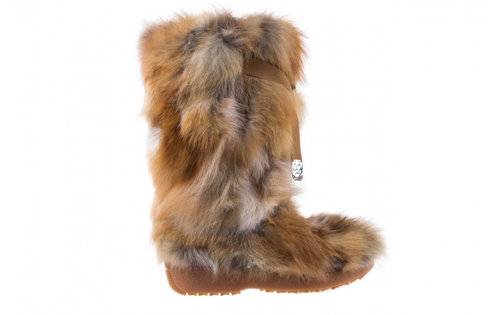 Śniegowce oscar sabry rosso, brąz, futro naturalne - buty zimowe - trendy - kobieta