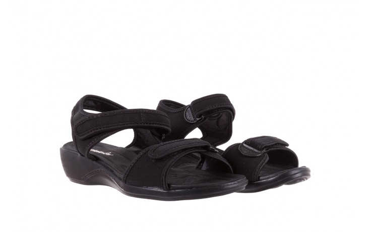 Sandały azaleia 322 363 nobuck black 17, czarny, materiał  - płaskie - sandały - buty damskie - kobieta 1