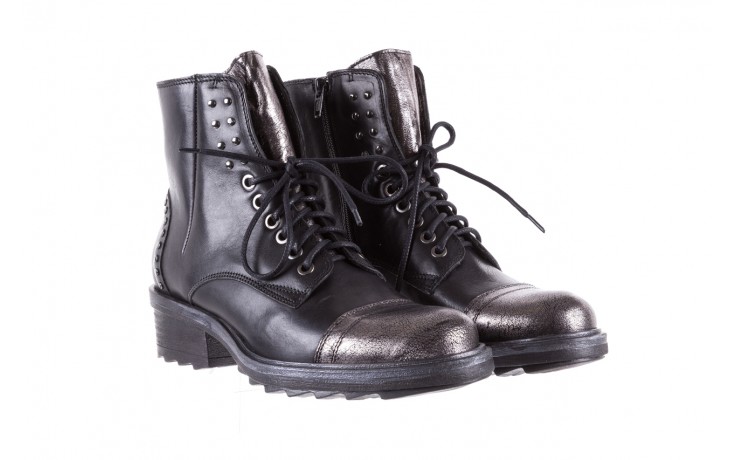 Trzewiki bayla-131 8300 nero, czarny, skóra naturalna  - worker boots - trendy - kobieta 1