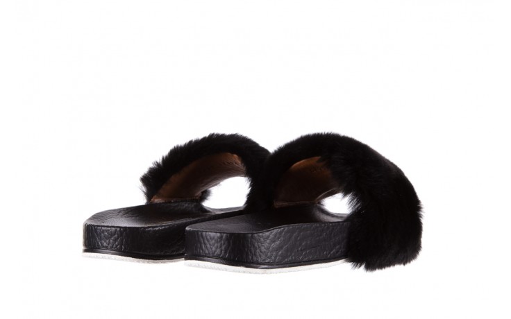 Klapki bayla-112 0479-17194 black furry, czarny, skóra naturalna  - wygodne buty - trendy - kobieta 3