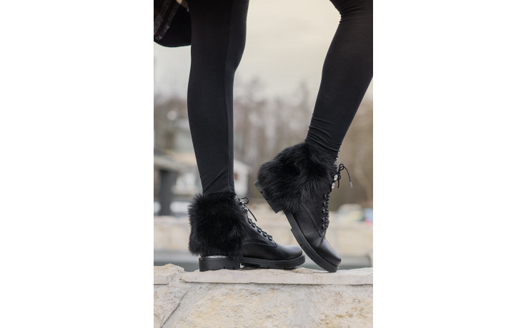 Trzewiki bayla-161 068-9015 black, czarny, skóra naturalna - buty zimowe - trendy - kobieta 2