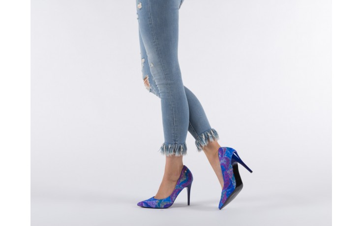 Bayla-056 1797-897 niebieski-multi - skórzane - szpilki - buty damskie - kobieta 6