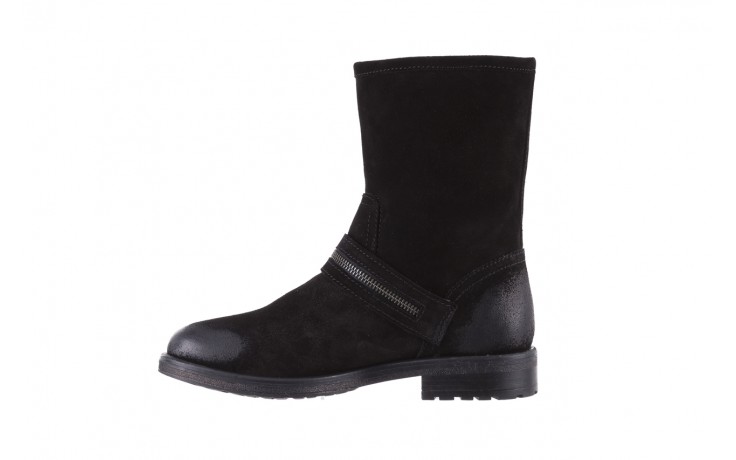 Botki bayla-164 top 25 black 164008, czarny, skóra naturalna  - worker boots - trendy - kobieta 2