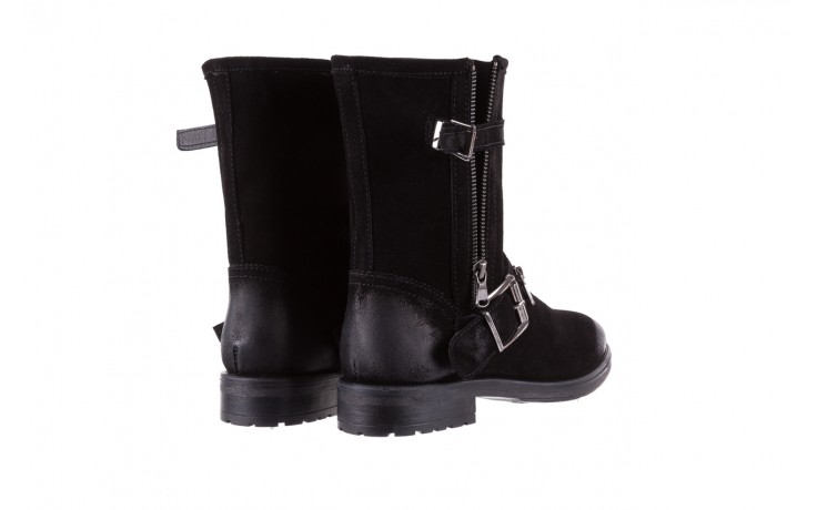 Botki bayla-164 top 25 black 164008, czarny, skóra naturalna  - worker boots - trendy - kobieta 3