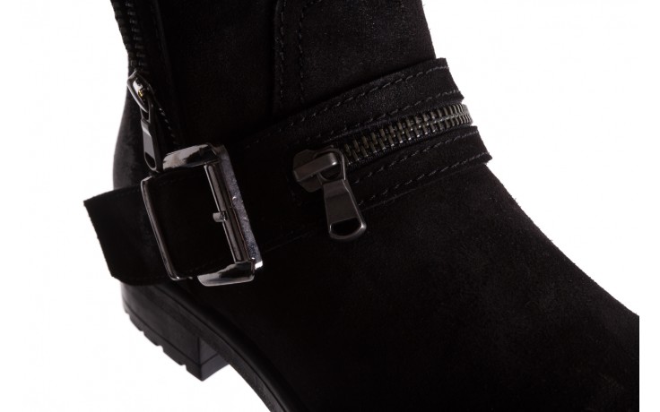Botki bayla-164 top 25 black 164008, czarny, skóra naturalna  - worker boots - trendy - kobieta 6